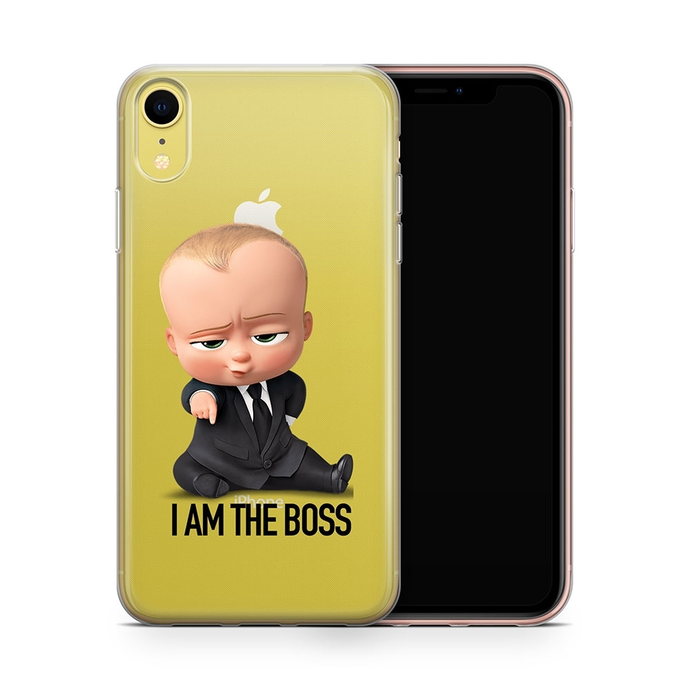 Image of Apfelkiste - iPhone Xr Gummi Schutzhülle I am The Boss - Transparent bei Apfelkiste.ch