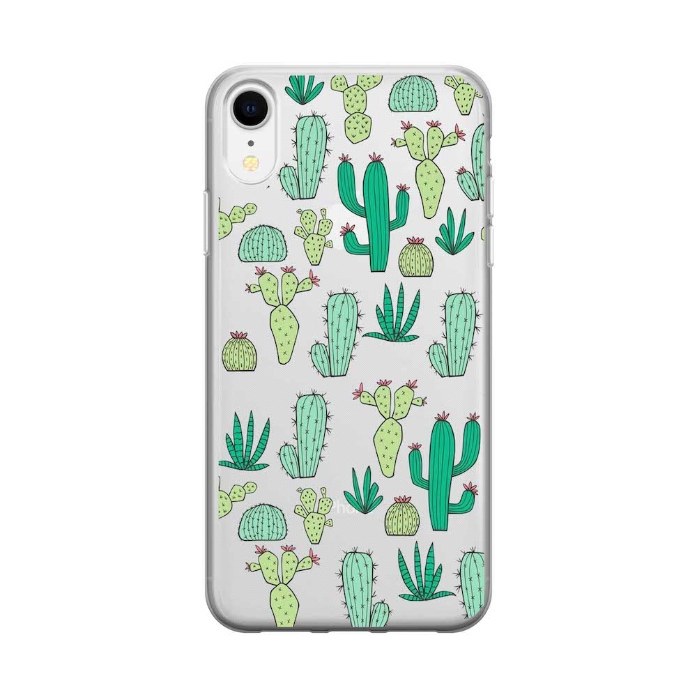 Image of Apfelkiste - iPhone Xr Gummi Schutzhülle Kleiner Grüner Kaktus - Transparent bei Apfelkiste.ch
