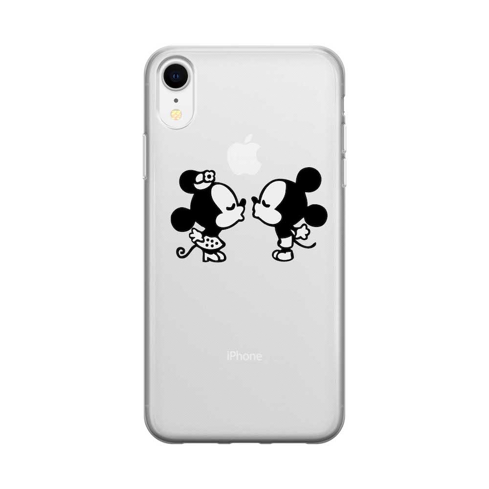 Image of Apfelkiste - iPhone Xr Gummi Schutzhülle Verliebte Mäuse - Transparent bei Apfelkiste.ch