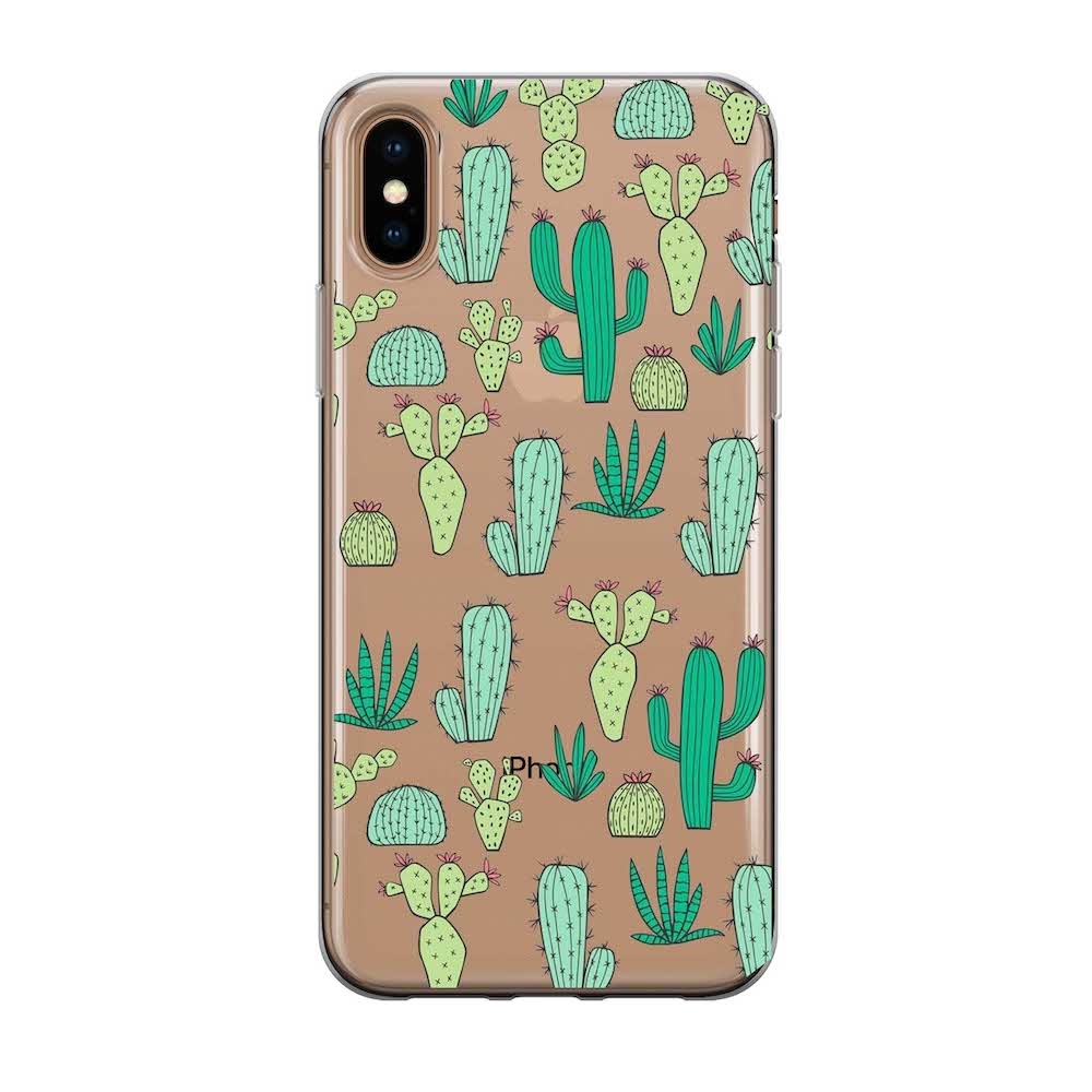 Image of Apfelkiste - iPhone Xs Max Gummi Schutzhülle Kleiner Grüner Kaktus - Transparent bei Apfelkiste.ch