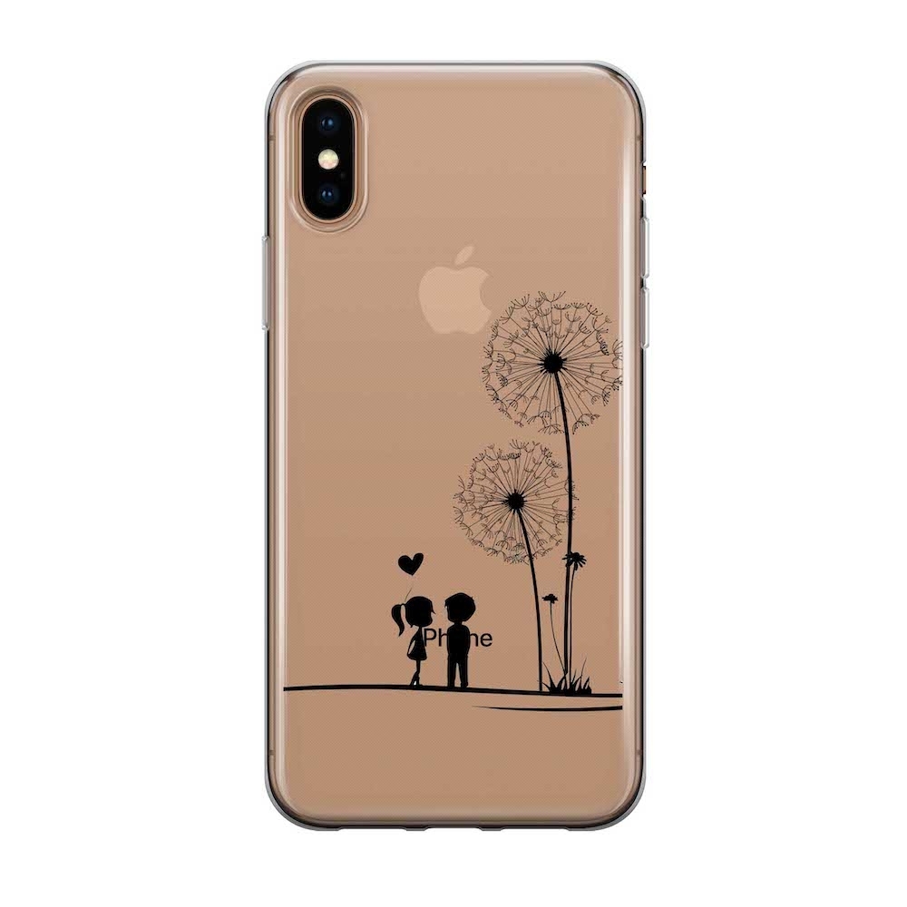 Image of Apfelkiste - iPhone Xs Max Gummi Schutzhülle Love Pusteblume - Transparent bei Apfelkiste.ch
