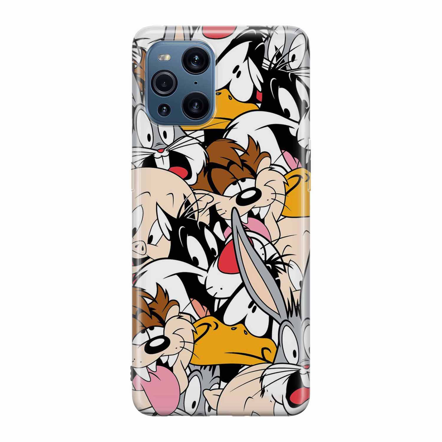 Image of Apfelkiste - Oppo Find X3 Pro Gummi Schutzhülle Cartoon Tierfamilie - Transparent bei Apfelkiste.ch