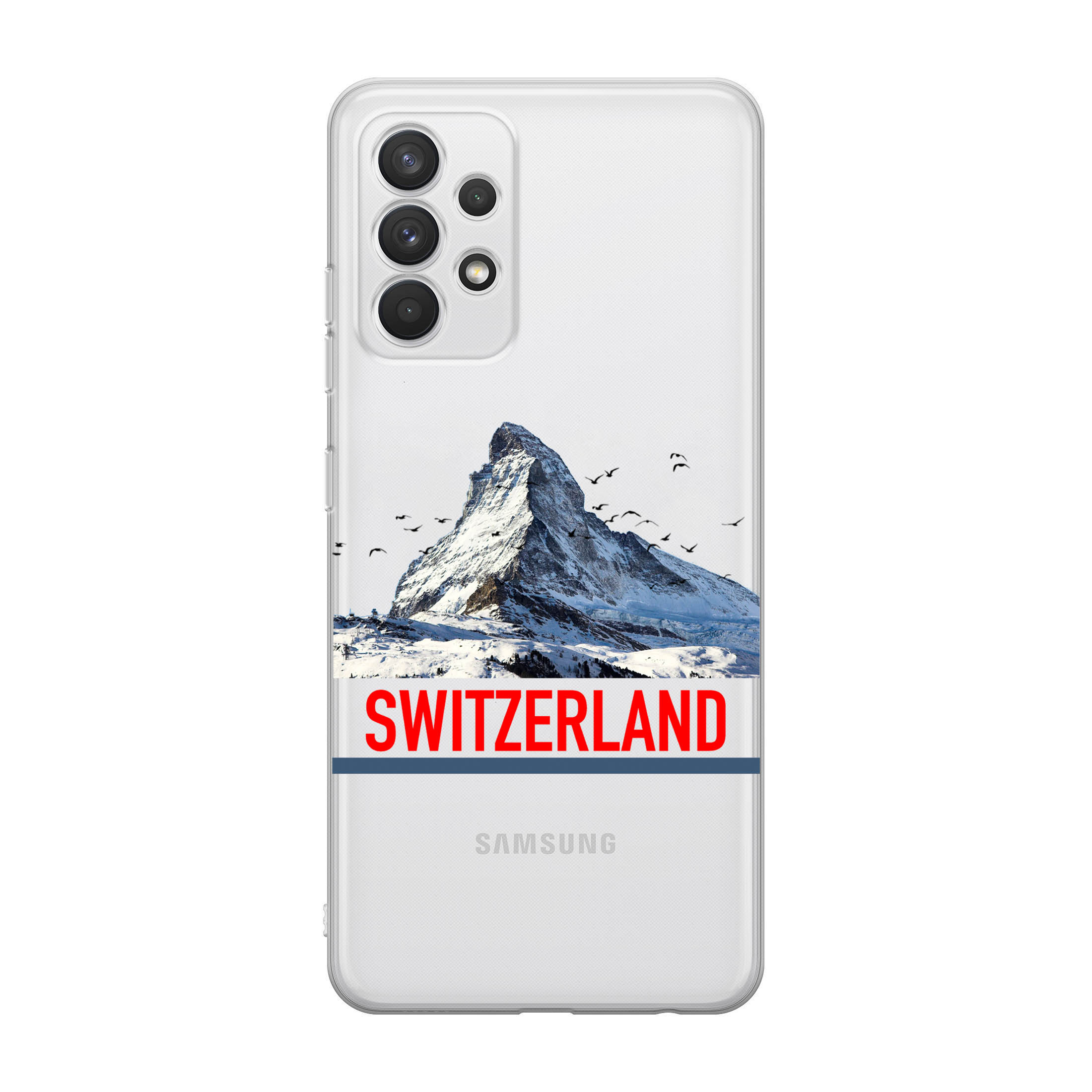 Image of Apfelkiste - Samsung Galaxy A32 Gummi Schutzhülle Switzerland Matterhorn - Transparent bei Apfelkiste.ch