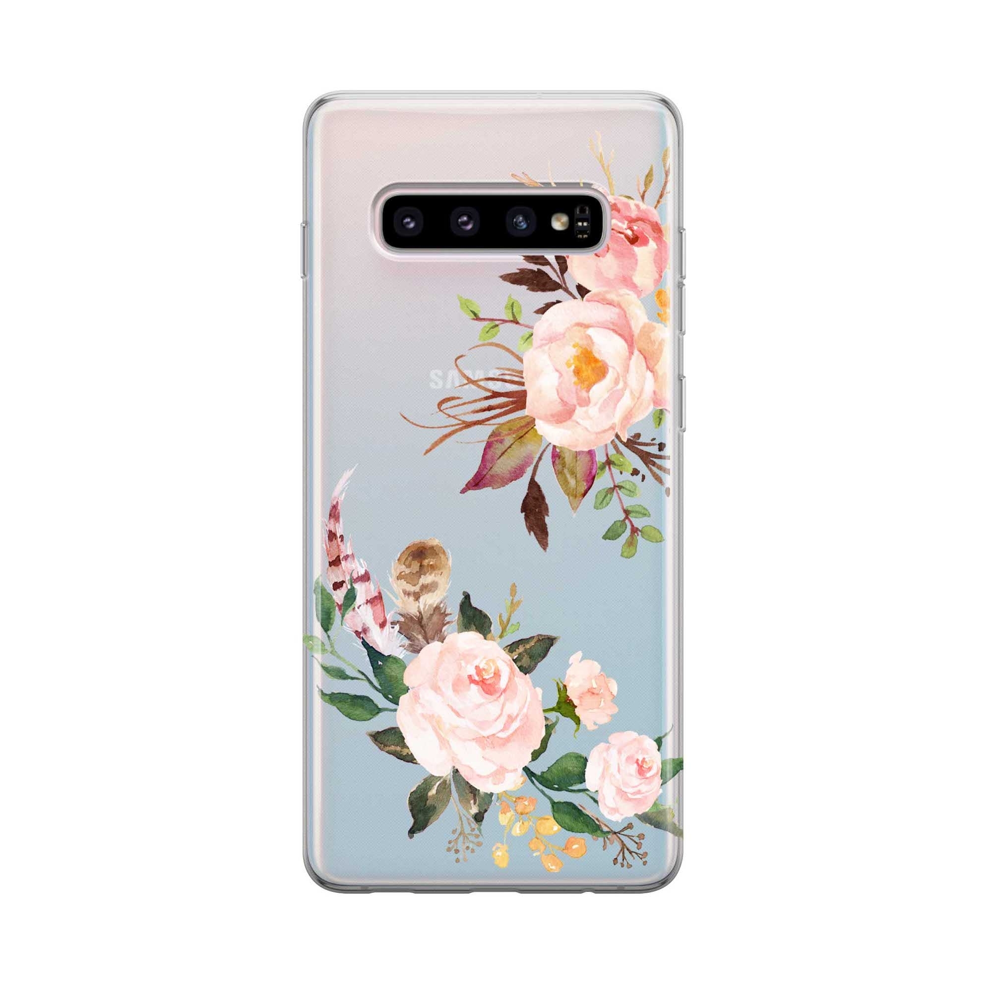 Image of Apfelkiste - Samsung Galaxy S10 Gummi Schutzhülle Flower Design - Transparent bei Apfelkiste.ch