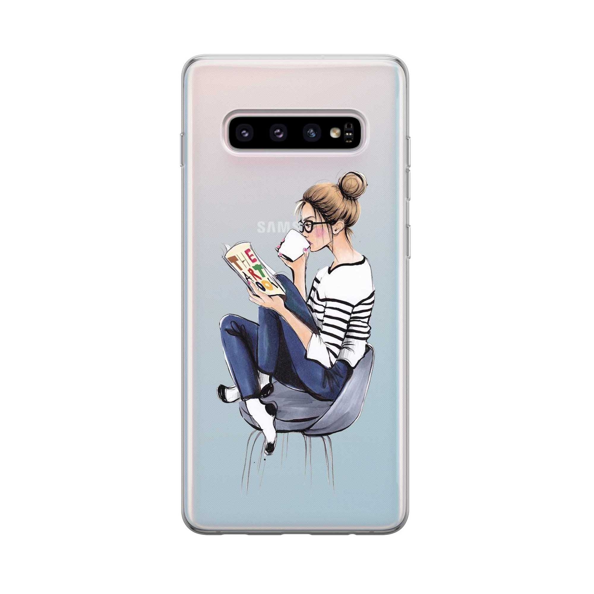 Image of Apfelkiste - Samsung Galaxy S10 Gummi Schutzhülle The Art Book - Transparent bei Apfelkiste.ch