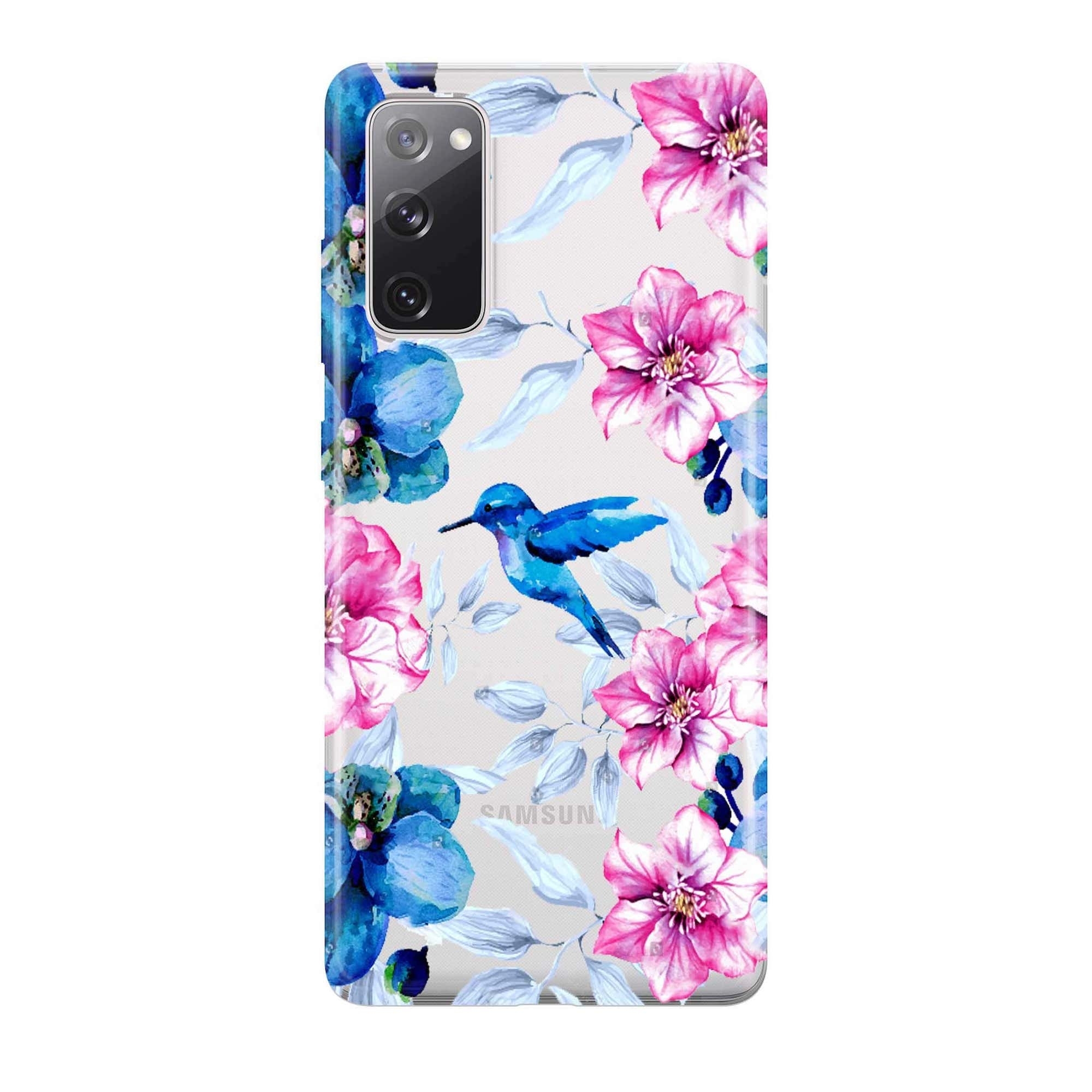 Image of Apfelkiste - Samsung Galaxy S20 FE / S20 FE 5G Gummi Schutzhülle Blauer Vogel - Transparent bei Apfelkiste.ch