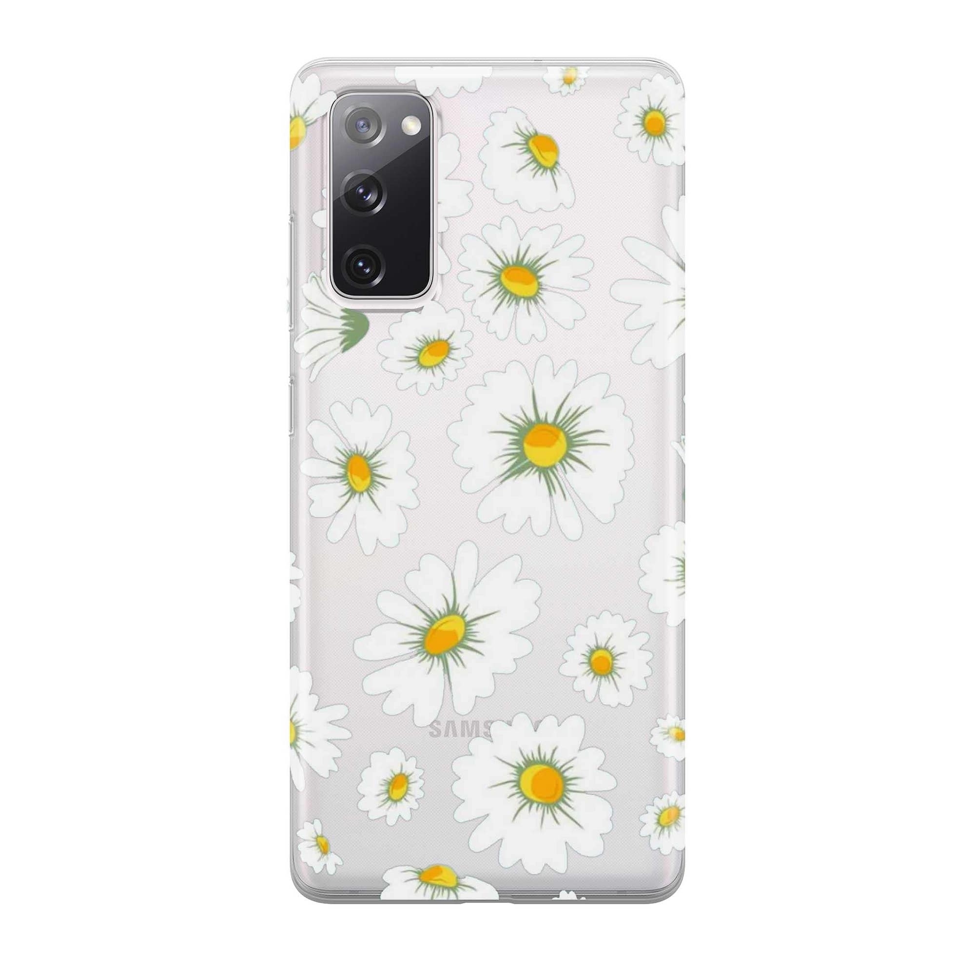 Image of Apfelkiste - Samsung Galaxy S20 FE / S20 FE 5G Gummi Schutzhülle Daisy Flower - Transparent bei Apfelkiste.ch