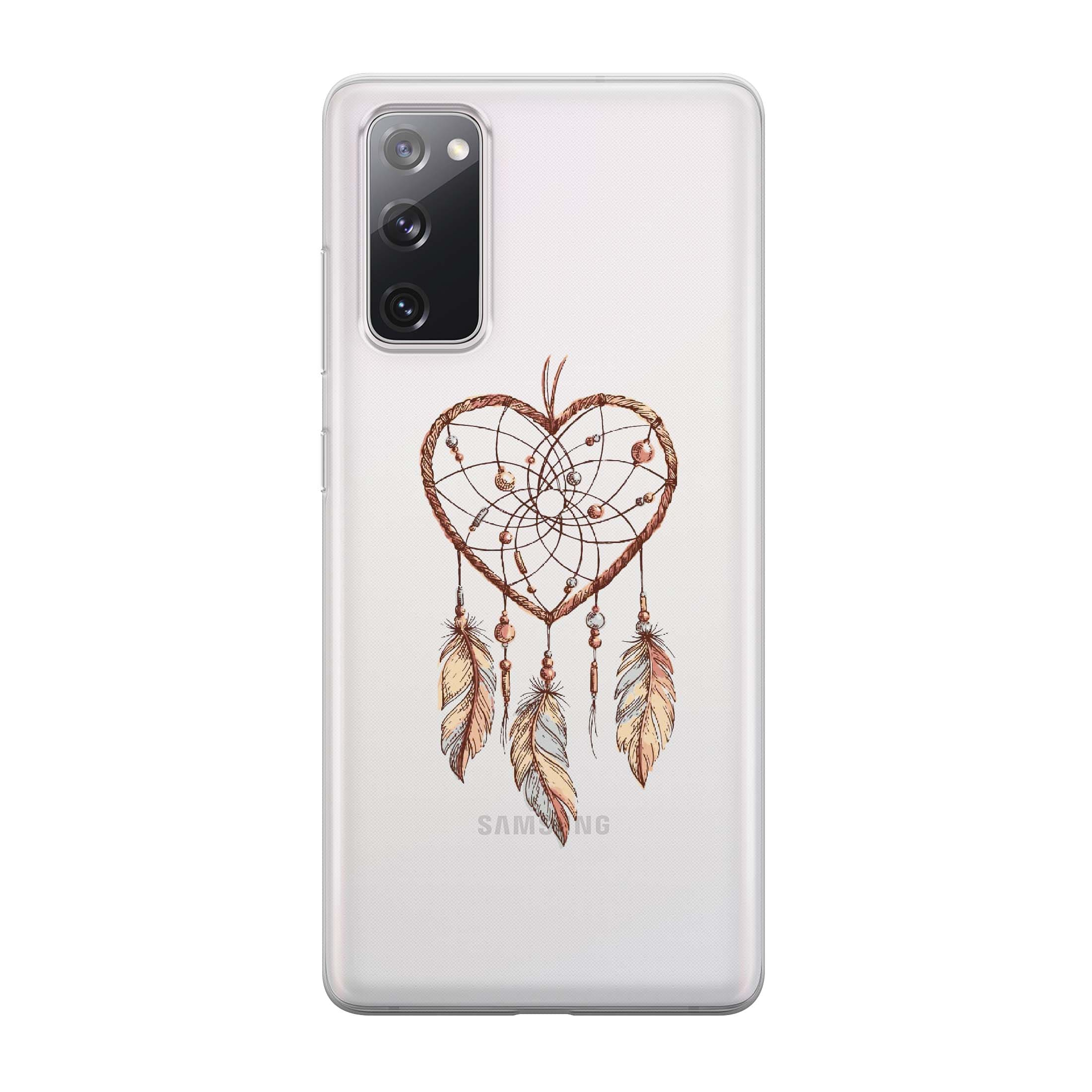 Image of Apfelkiste - Samsung Galaxy S20 FE / S20 FE 5G Gummi Schutzhülle Dreamcatcher Herz - Transparent bei Apfelkiste.ch