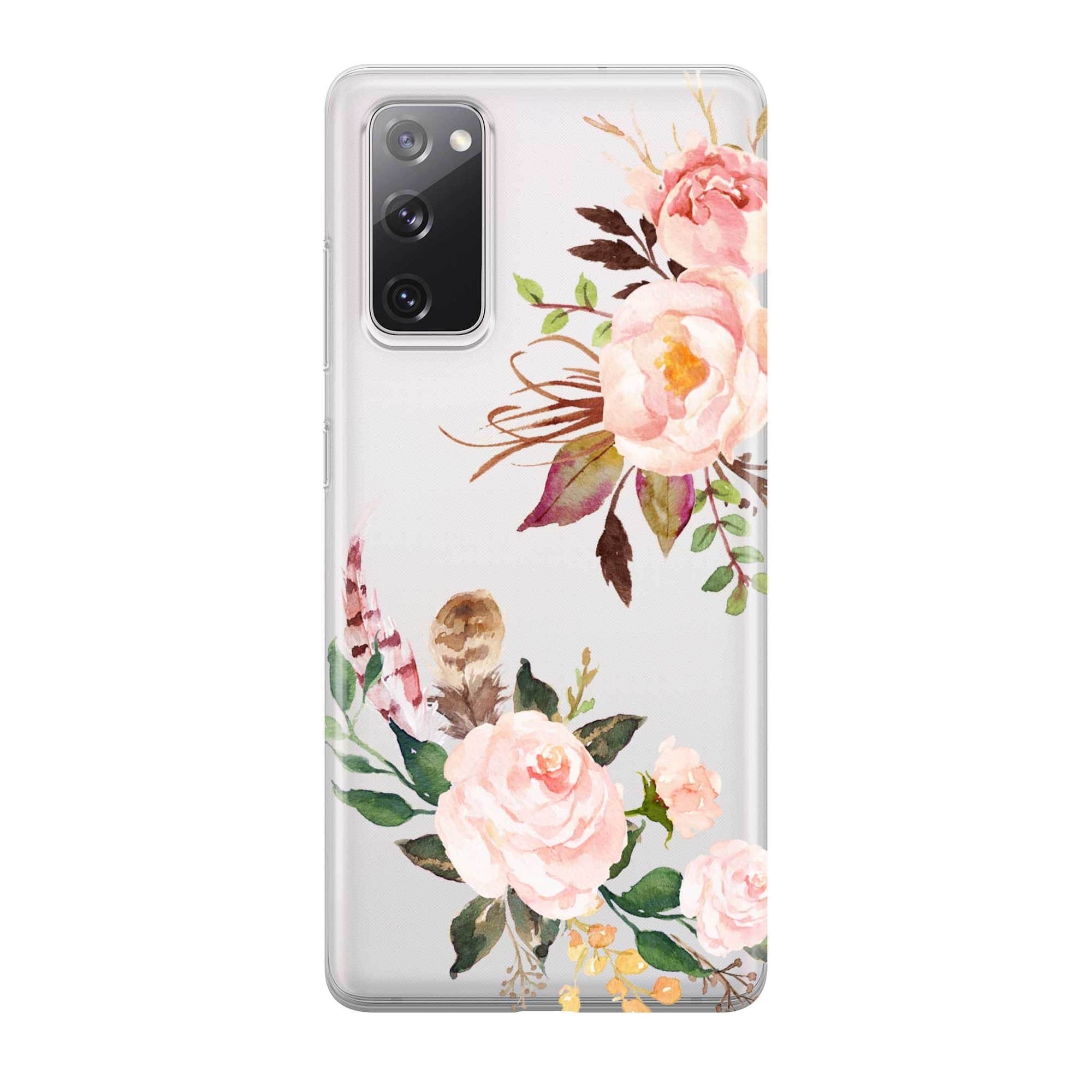 Image of Apfelkiste - Samsung Galaxy S20 FE / S20 FE 5G Gummi Schutzhülle Flower Design - Transparent bei Apfelkiste.ch