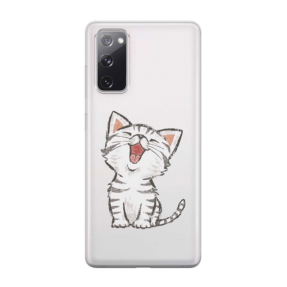 Image of Apfelkiste - Samsung Galaxy S20 FE / S20 FE 5G Gummi Schutzhülle Katze - Transparent bei Apfelkiste.ch
