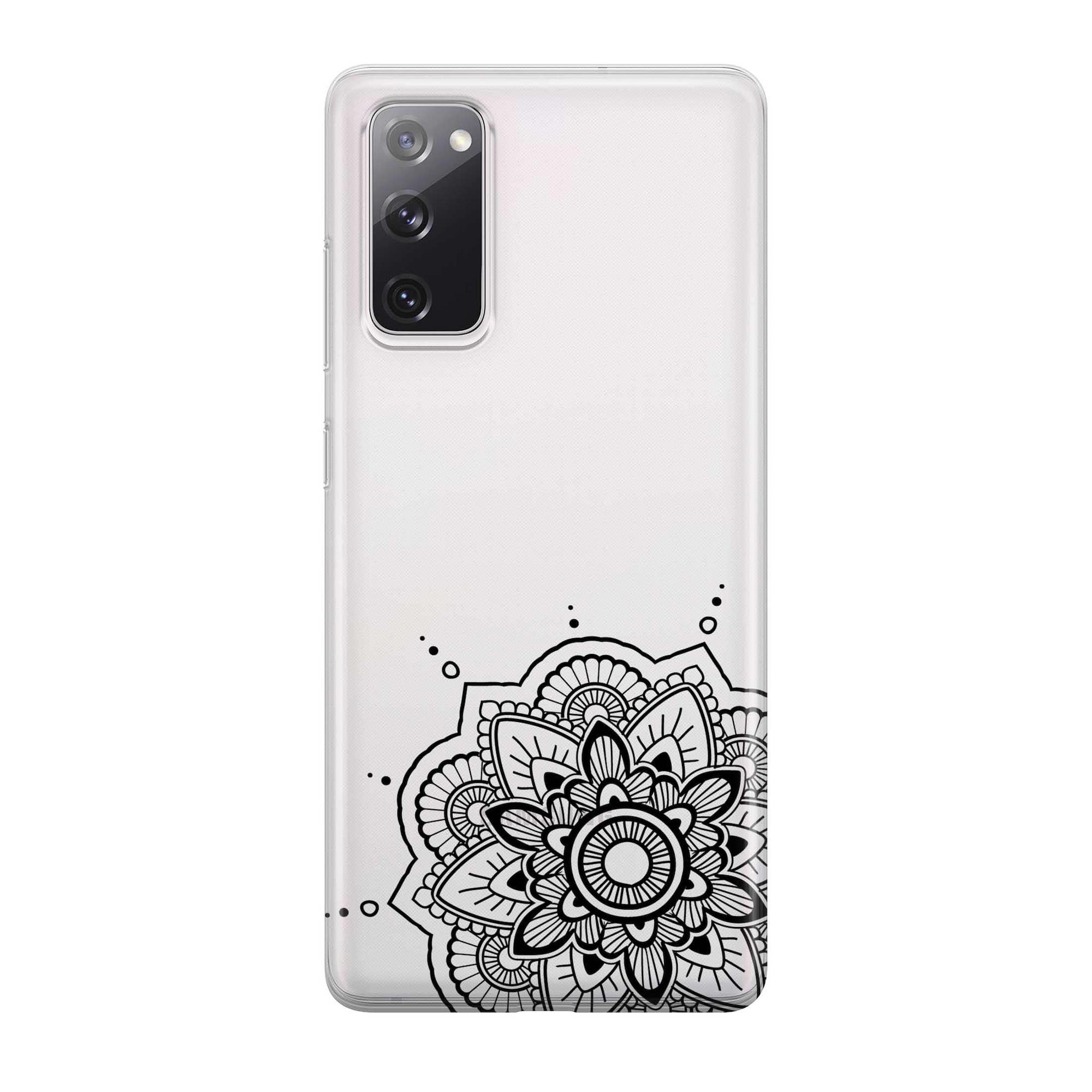 Image of Apfelkiste - Samsung Galaxy S20 FE / S20 FE 5G Gummi Schutzhülle Mandala Edge - Transparent bei Apfelkiste.ch