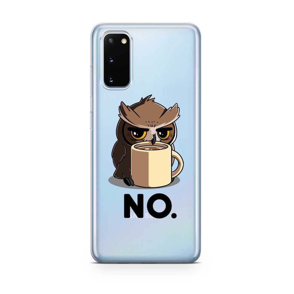 Image of Apfelkiste - Samsung Galaxy S20 Gummi Schutzhülle Morgenmuffel - Transparent bei Apfelkiste.ch