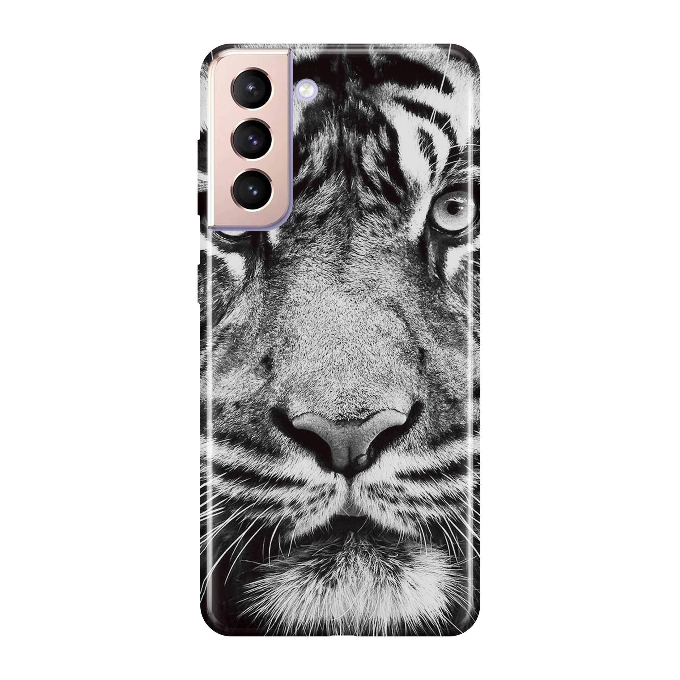 Image of Apfelkiste - Samsung Galaxy S21 5G Gummi Schutzhülle Weisser Tiger - Transparent bei Apfelkiste.ch