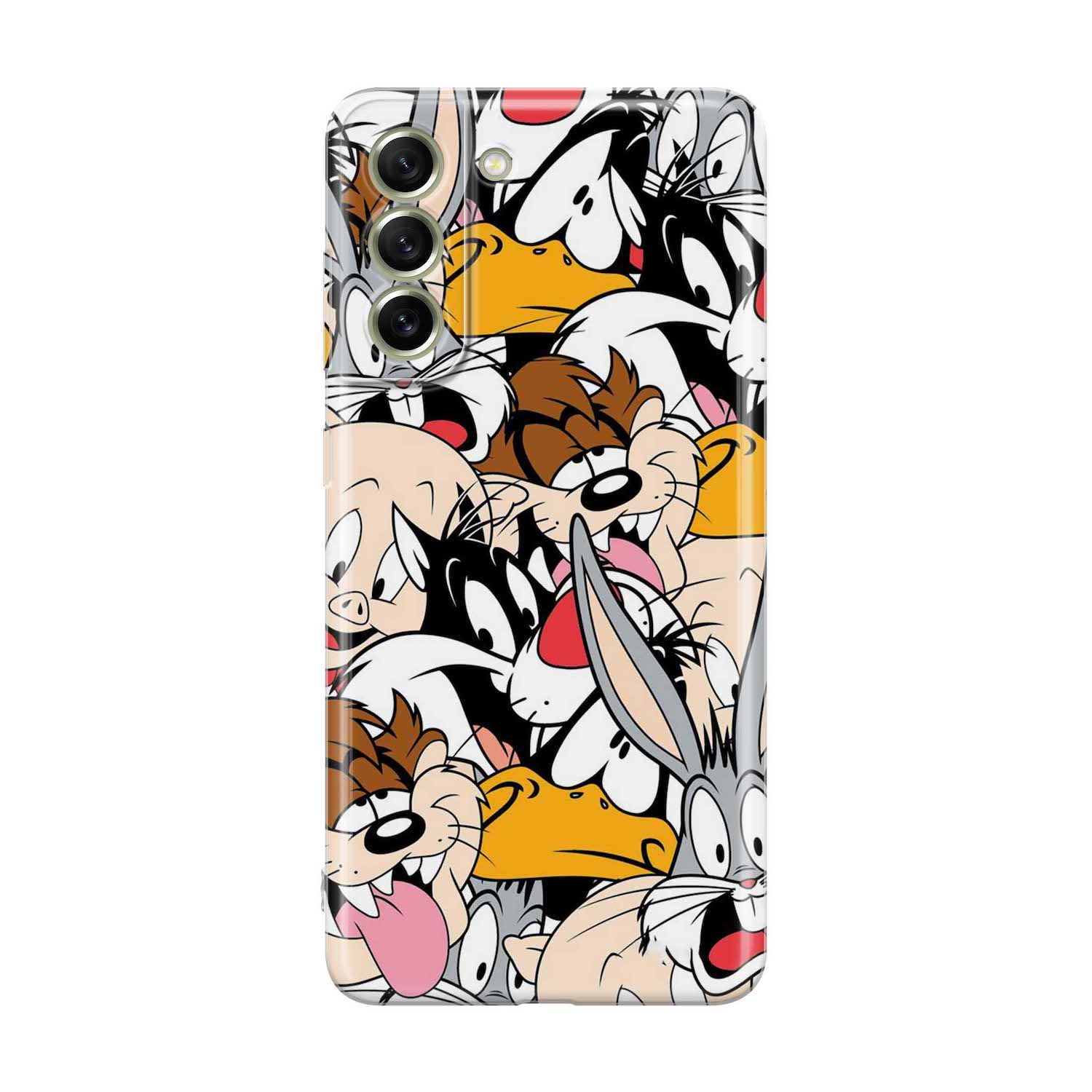 Image of Apfelkiste - Samsung Galaxy S21 FE 5G Gummi Schutzhülle Cartoon Tierfamilie - Transparent bei Apfelkiste.ch