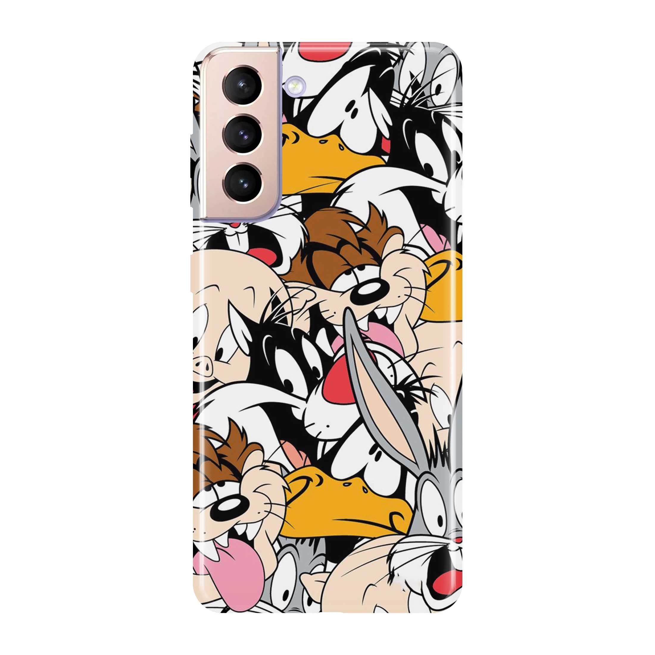 Image of Apfelkiste - Samsung Galaxy S21+ Plus 5G Gummi Schutzhülle Cartoon Tierfamilie - Transparent bei Apfelkiste.ch