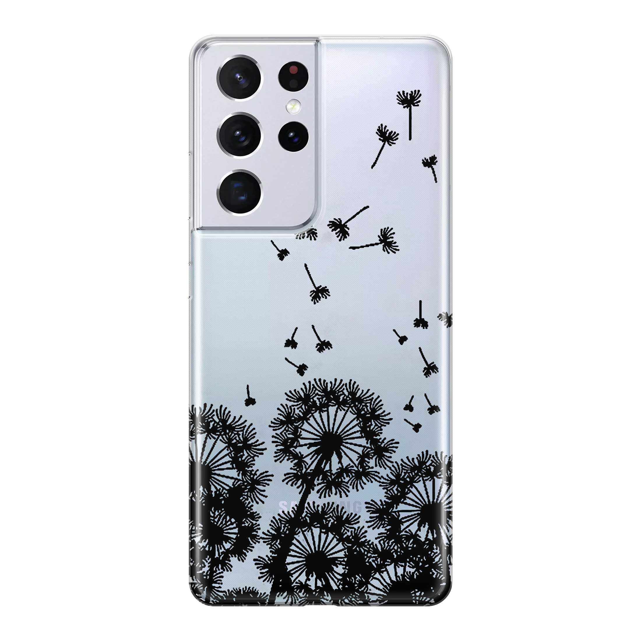 Image of Apfelkiste © - Samsung Galaxy S21 Ultra 5G Gummi Schutzhülle Pusteblumen - Transparent bei Apfelkiste.ch