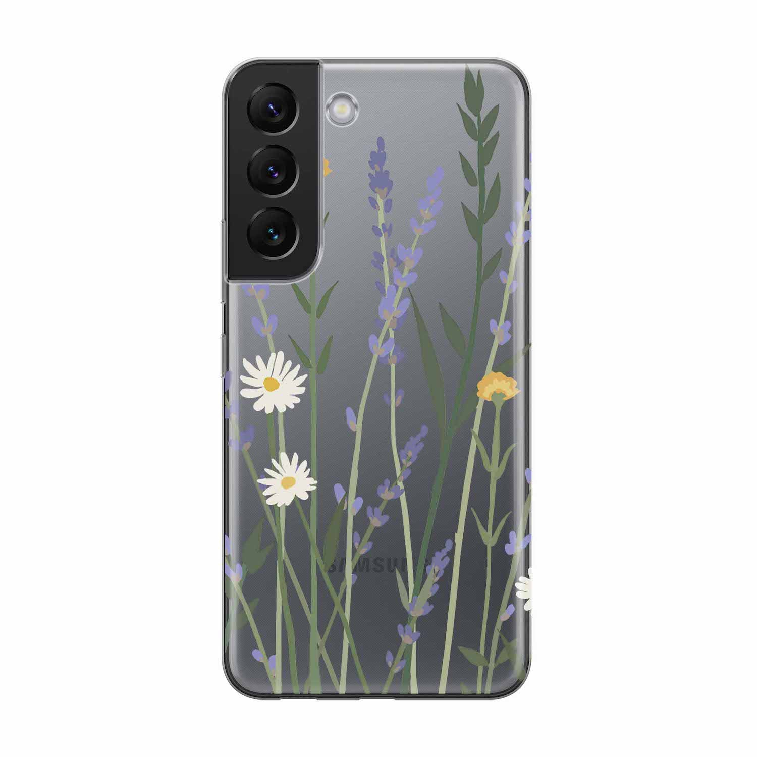 Image of Apfelkiste - Samsung Galaxy S22+ Plus 5G Gummi Schutzhülle Blumenwiese - Transparent bei Apfelkiste.ch