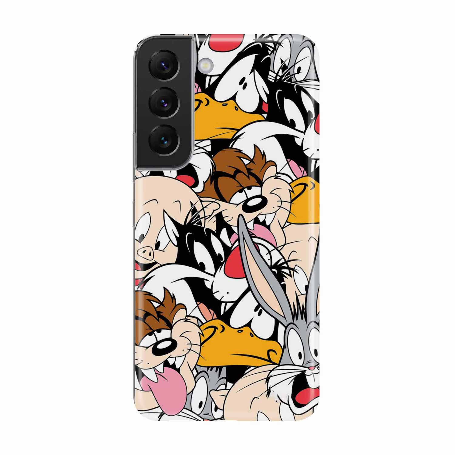 Image of Apfelkiste - Samsung Galaxy S22+ Plus 5G Gummi Schutzhülle Cartoon Tierfamilie - Transparent bei Apfelkiste.ch