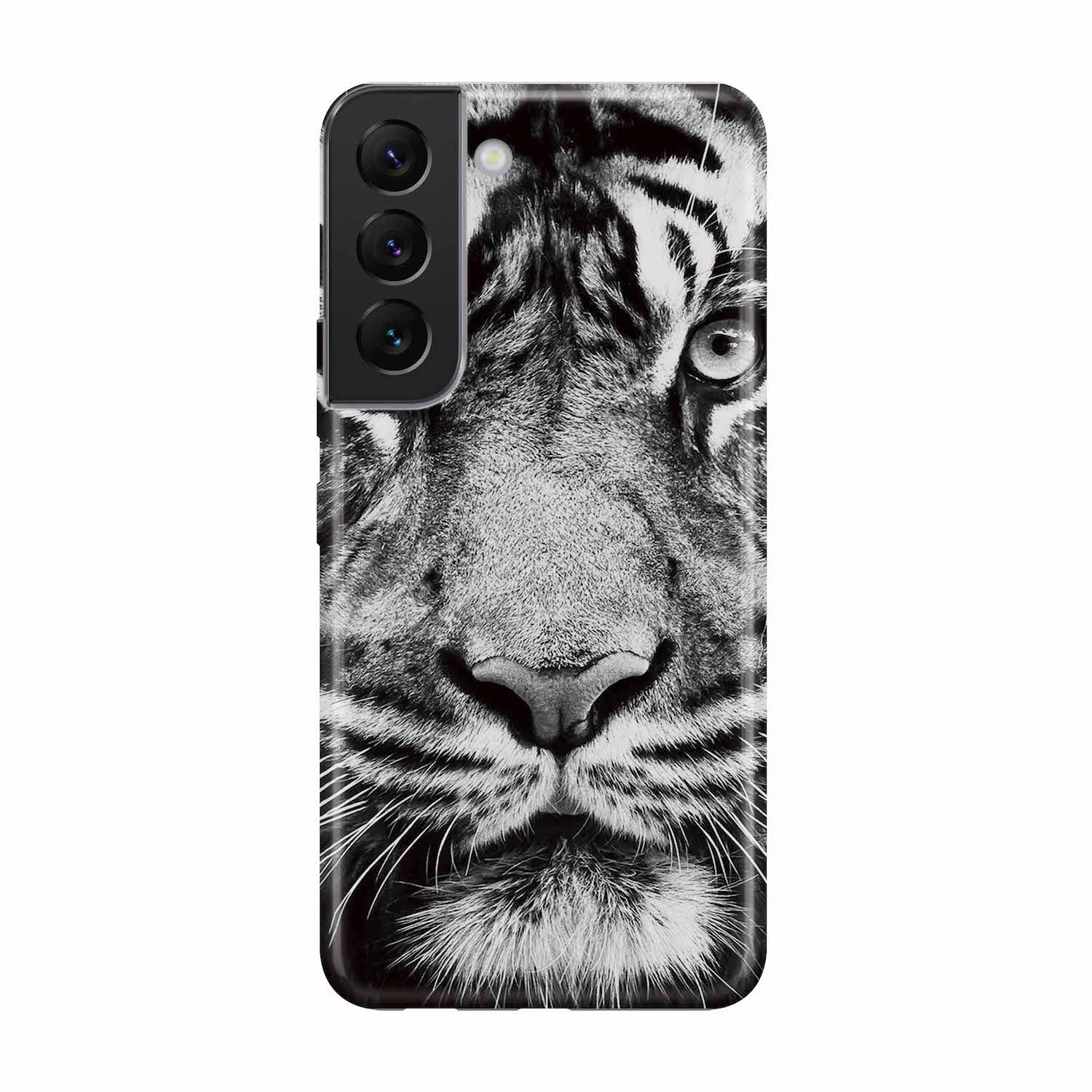 Image of Apfelkiste - Samsung Galaxy S22+ Plus 5G Gummi Schutzhülle Weisser Tiger - Transparent bei Apfelkiste.ch