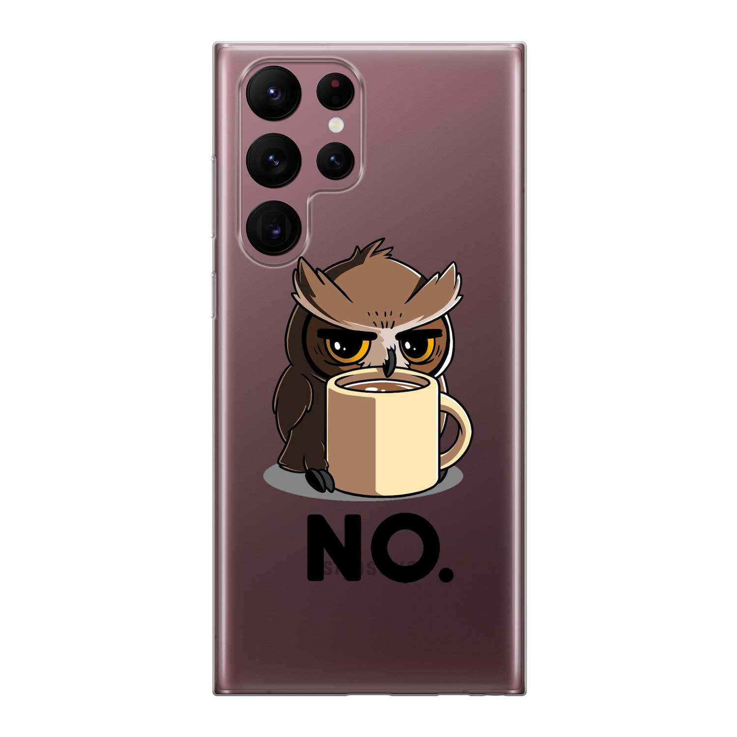 Image of Apfelkiste - Samsung Galaxy S22 Ultra 5G Gummi Schutzhülle Morgenmuffel - Transparent bei Apfelkiste.ch