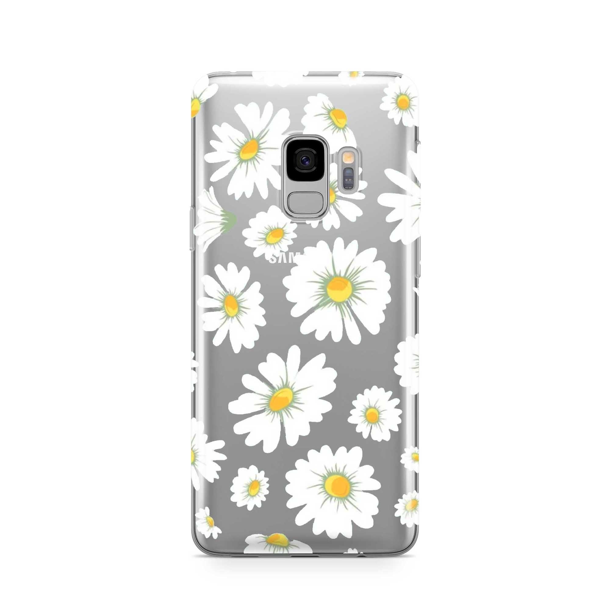 Image of Apfelkiste - Samsung Galaxy S9 Gummi Schutzhülle Daisy Flower - Transparent bei Apfelkiste.ch