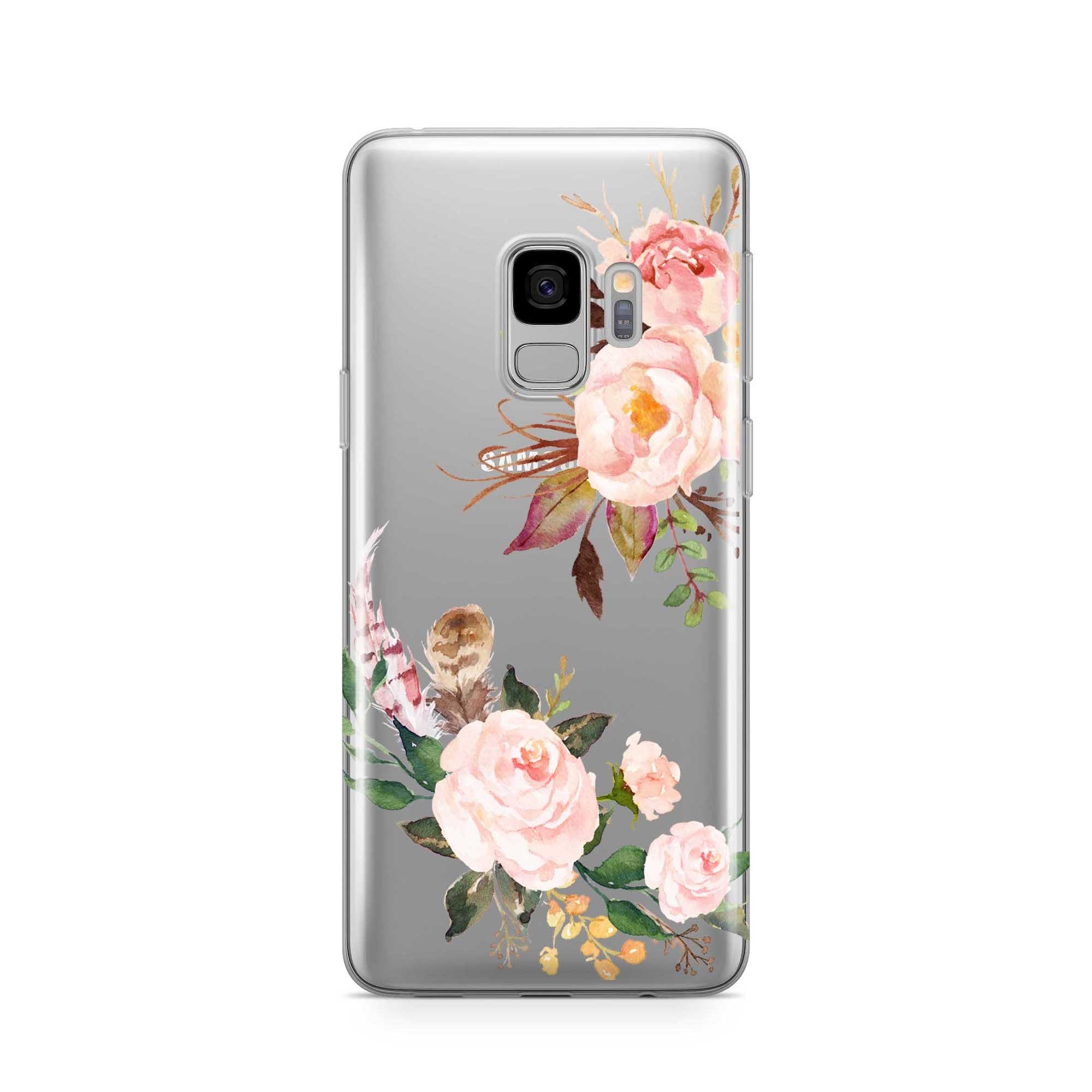 Image of Apfelkiste - Samsung Galaxy S9 Gummi Schutzhülle Flower Design - Transparent bei Apfelkiste.ch