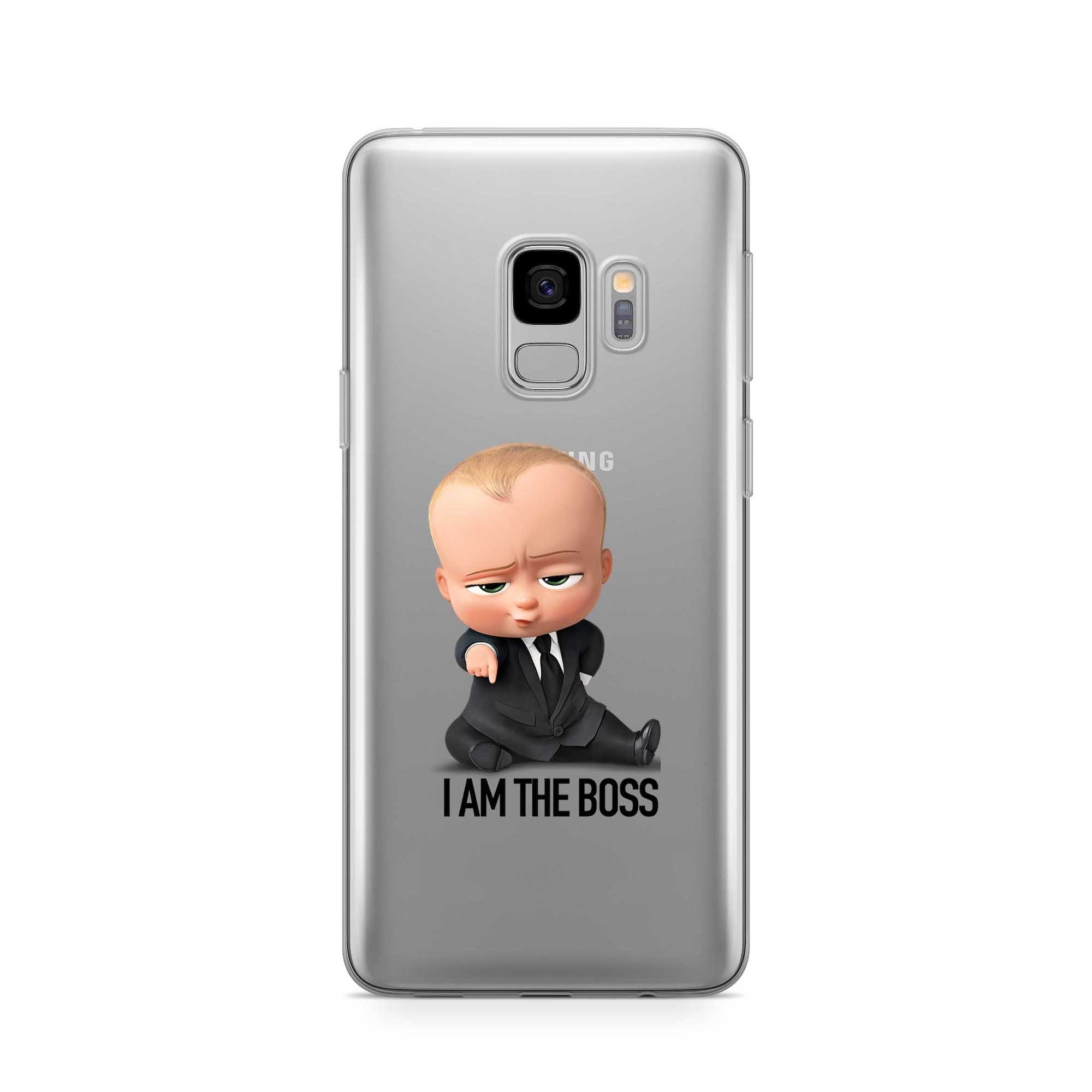 Image of Apfelkiste - Samsung Galaxy S9 Gummi Schutzhülle I am The Boss - Transparent bei Apfelkiste.ch