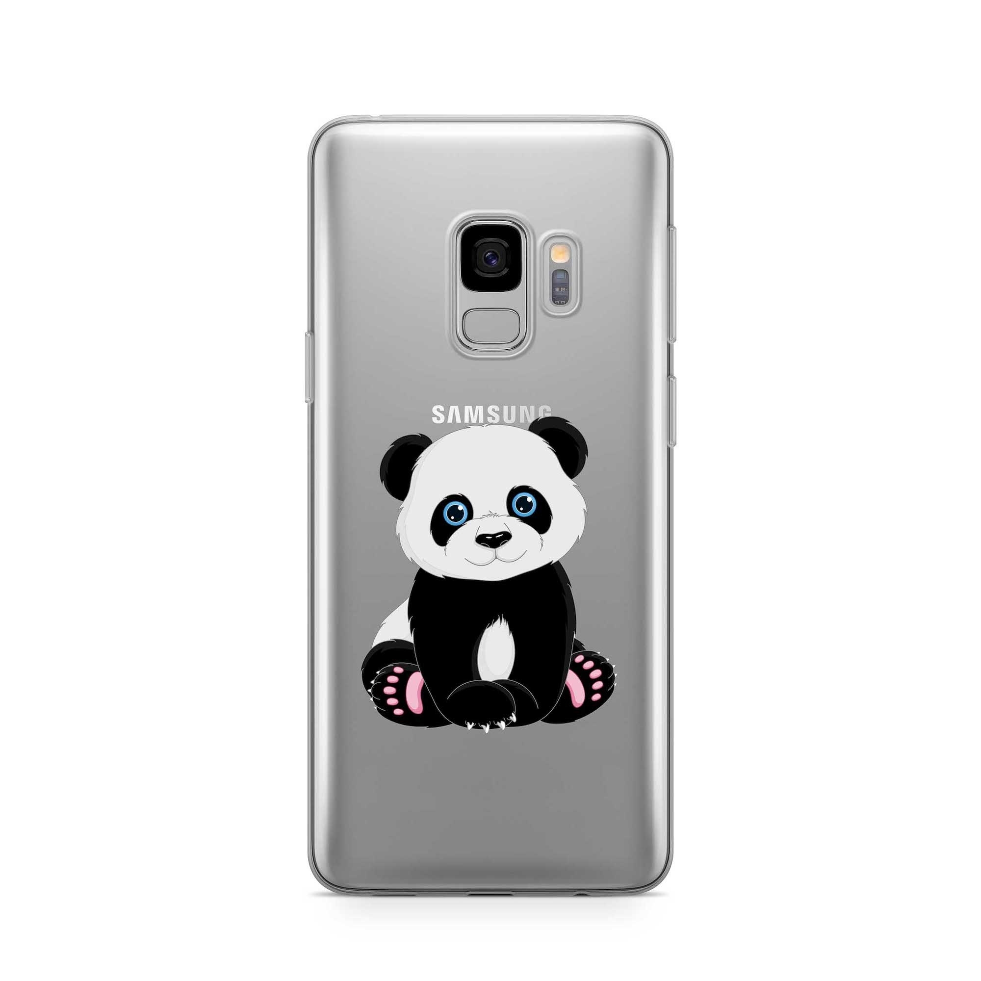 Image of Apfelkiste - Samsung Galaxy S9 Gummi Schutzhülle Pandabär - Transparent bei Apfelkiste.ch