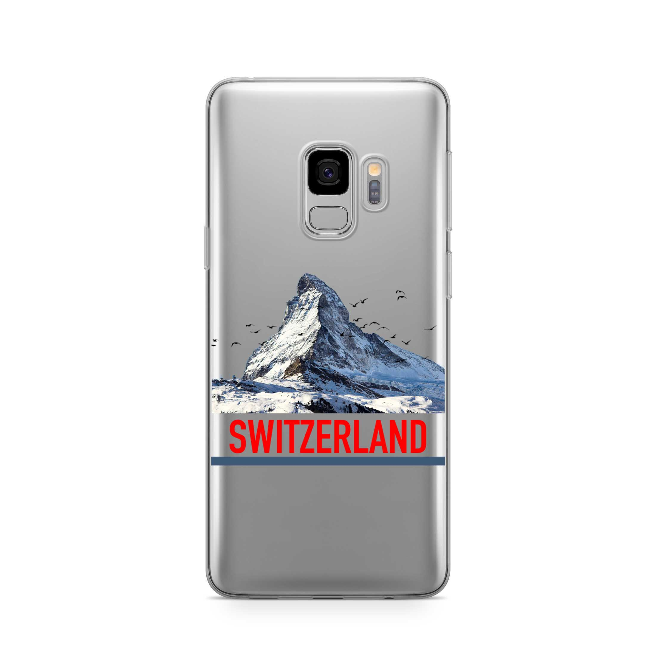 Image of Apfelkiste - Samsung Galaxy S9 Gummi Schutzhülle Switzerland Matterhorn - Transparent bei Apfelkiste.ch