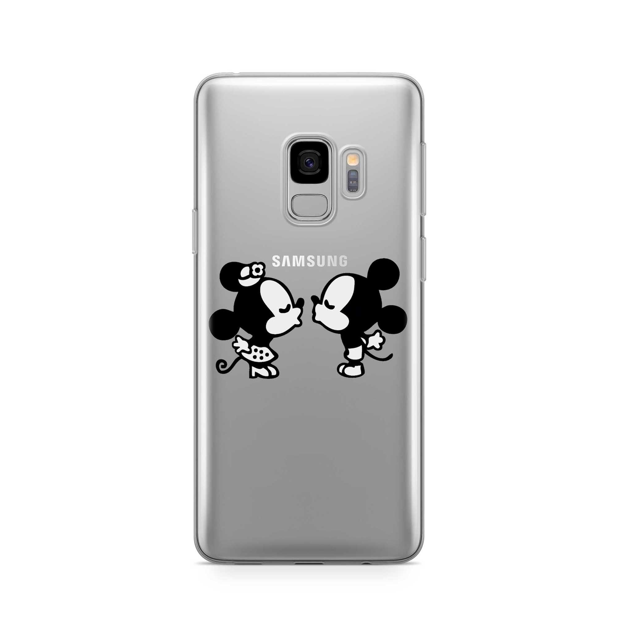 Image of Apfelkiste - Samsung Galaxy S9 Gummi Schutzhülle Verliebte Mäuse - Transparent bei Apfelkiste.ch