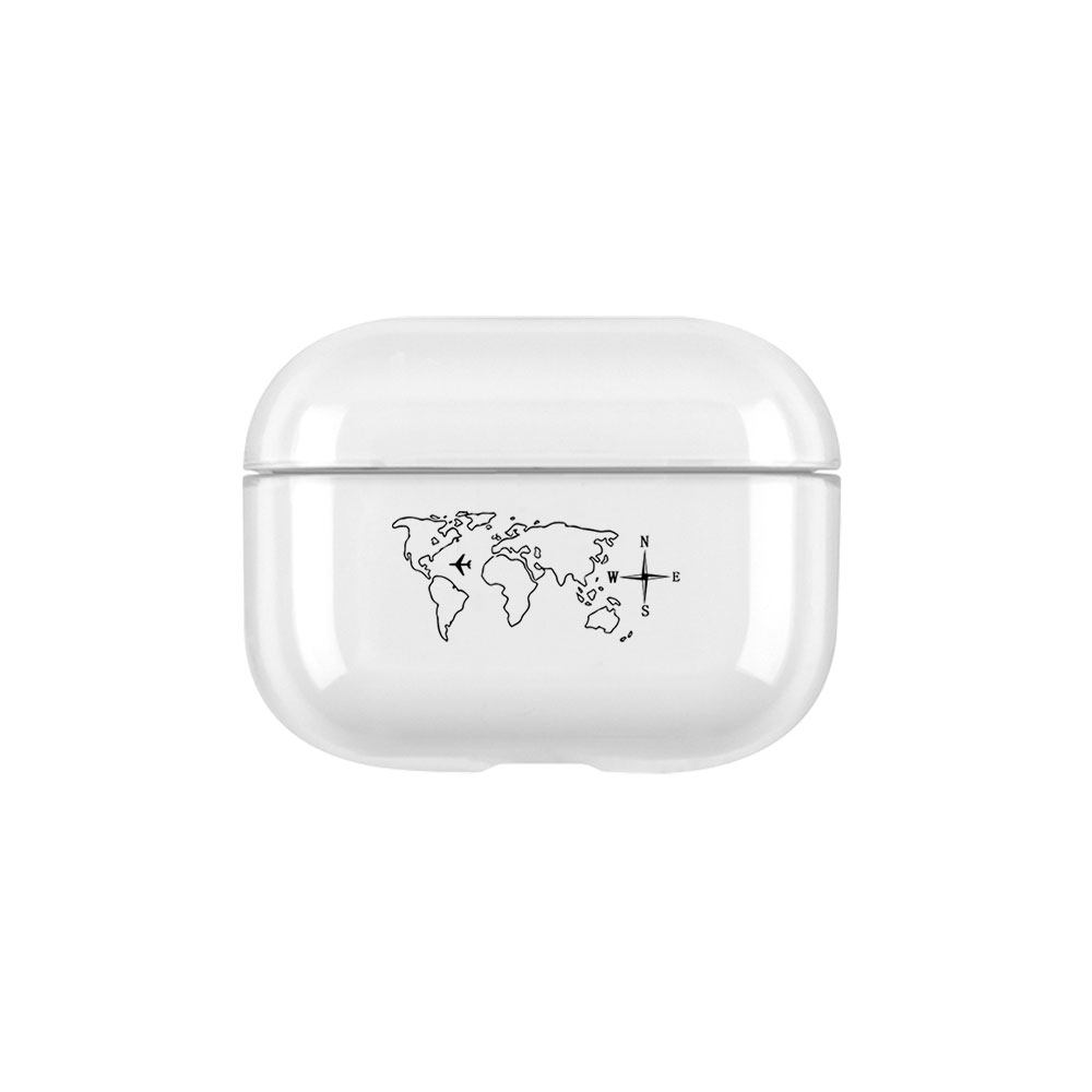 Image of Apfelkiste © - AirPods Pro Hardcase Schutzhülle Abdeckung - Travel The World bei Apfelkiste.ch