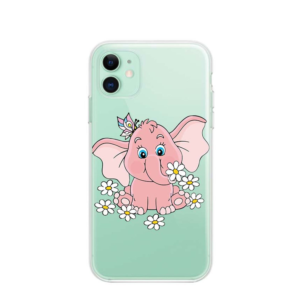 Image of Apfelkiste © - iPhone 11 Gummi Case Hülle Ultra Thin Rosa Elefant - Transparent bei Apfelkiste.ch