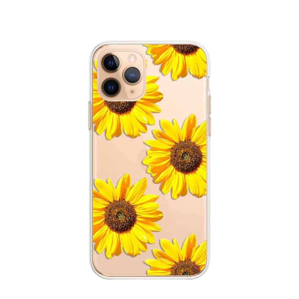 Image of Apfelkiste © - iPhone 11 Pro Gummi Case Hülle Ultra Thin Sonnenblumen - Transparent bei Apfelkiste.ch
