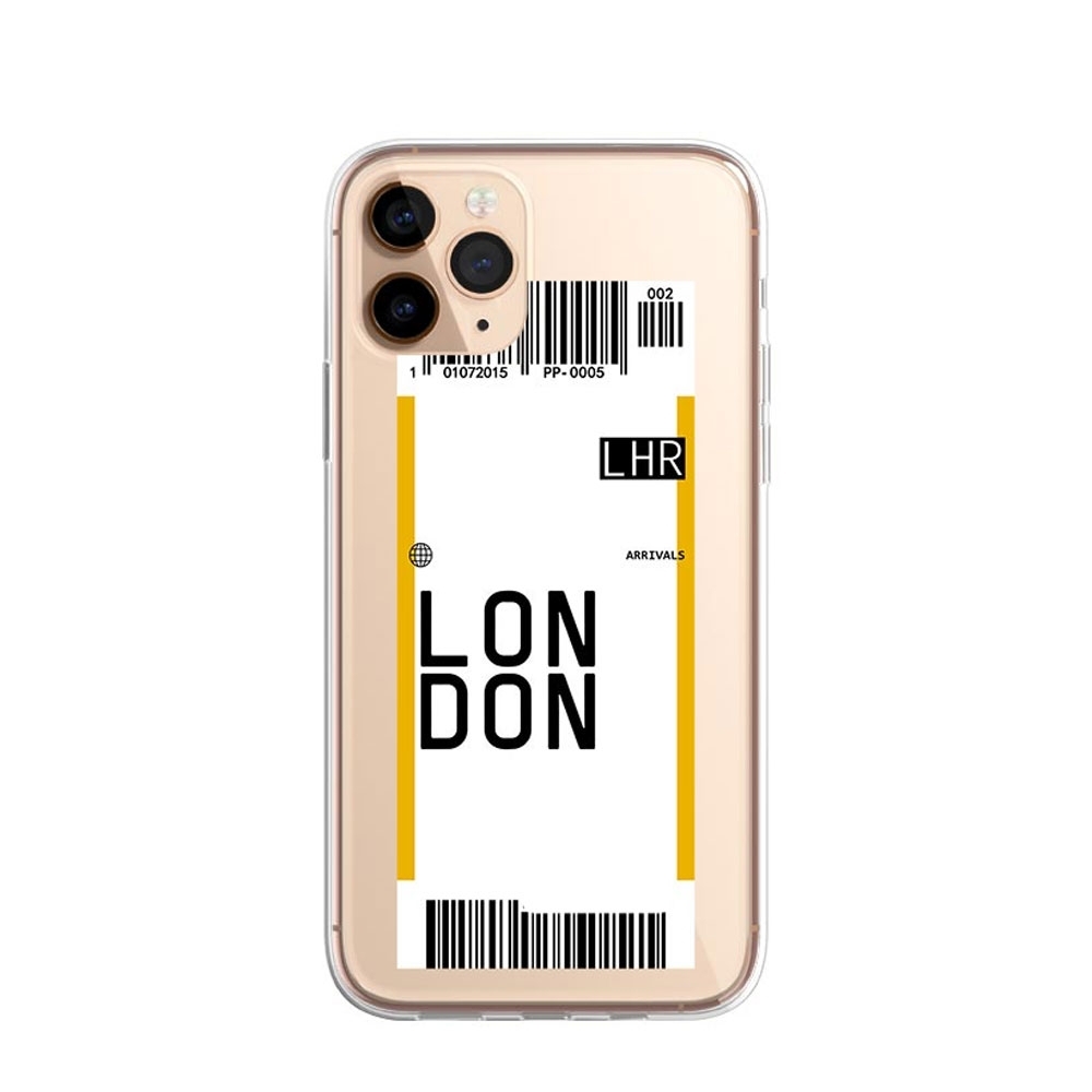 Image of Apfelkiste © - iPhone 11 Pro Gummi Case Hülle Ultra Thin Ticket London - Transparent bei Apfelkiste.ch