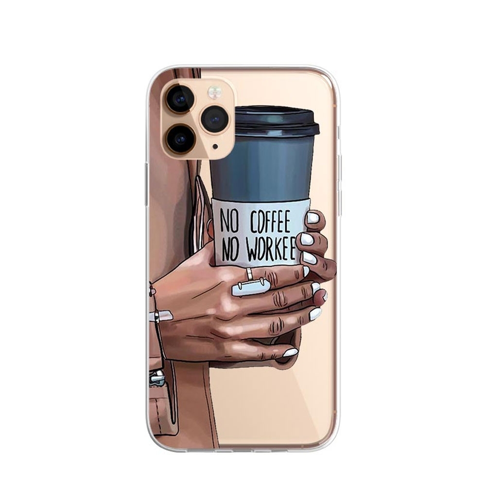 Image of Apfelkiste © - iPhone 11 Pro Max Gummi Case Hülle Ultra Thin No Coffee No Workee - Transparent bei Apfelkiste.ch