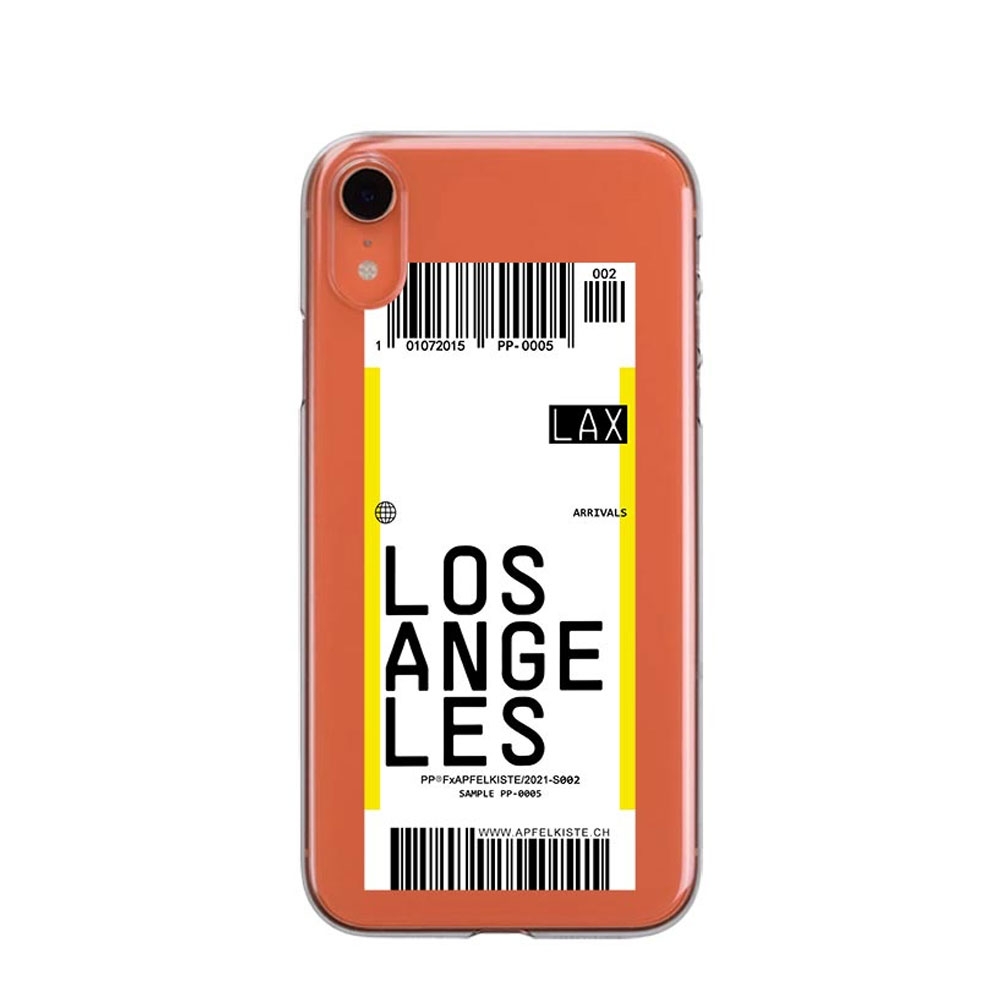Image of Apfelkiste © - iPhone Xr Gummi Case Hülle Ultra Thin Ticket LA - Transparent bei Apfelkiste.ch