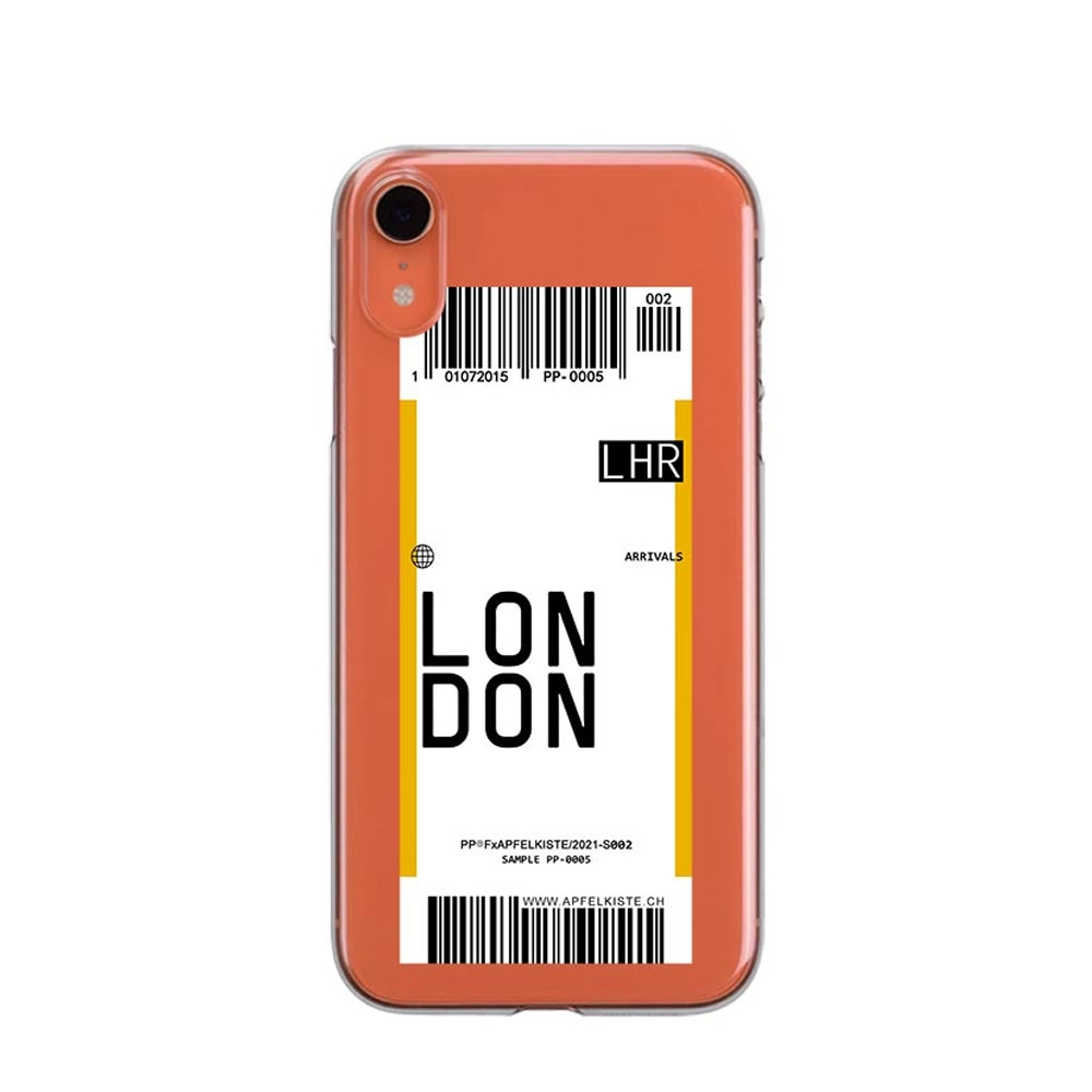 Image of Apfelkiste © - iPhone Xr Gummi Case Hülle Ultra Thin Ticket London - Transparent bei Apfelkiste.ch