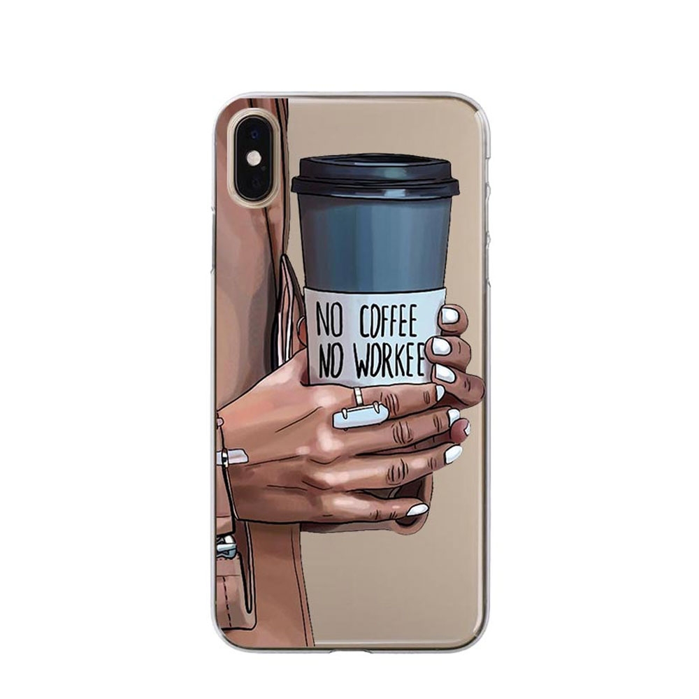 Image of Apfelkiste © - iPhone Xs / X Gummi Case Hülle Ultra Thin No Coffee No Workee - Transparent bei Apfelkiste.ch