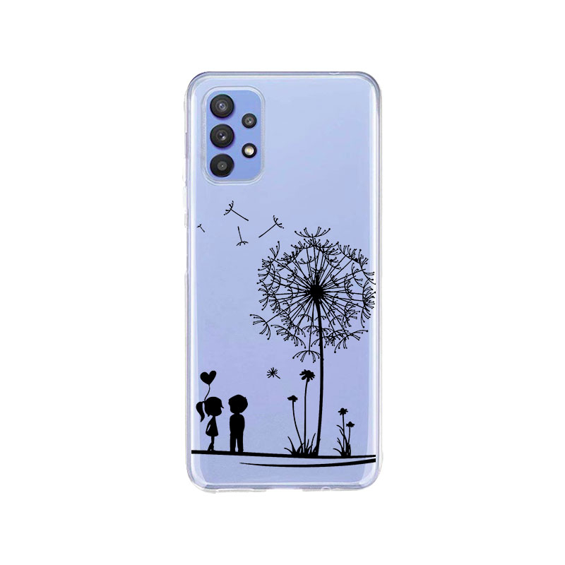 Image of Apfelkiste © - Samsung Galaxy A32 5G Gummi Schutzhülle Love Pusteblume - Transparent bei Apfelkiste.ch