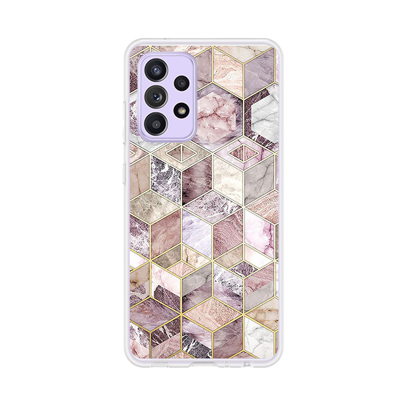 Image of Apfelkiste © - Samsung Galaxy A52s 5G / A52 (5G) Gummi Schutzhülle Mosaik - Rosa bei Apfelkiste.ch