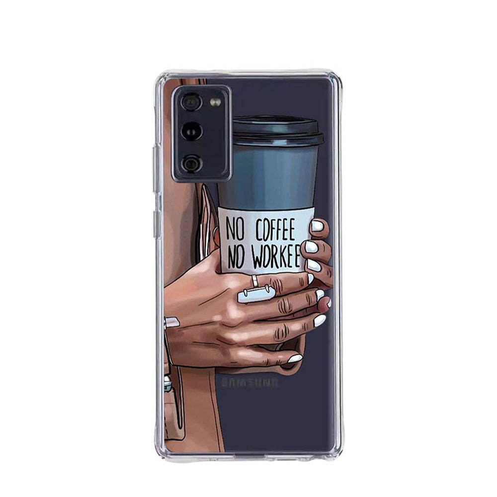 Image of Apfelkiste © - Samsung Galaxy S20 FE / S20 FE 5G Case Hülle Ultra Thin No Coffee No Workee - Transparent bei Apfelkiste.ch