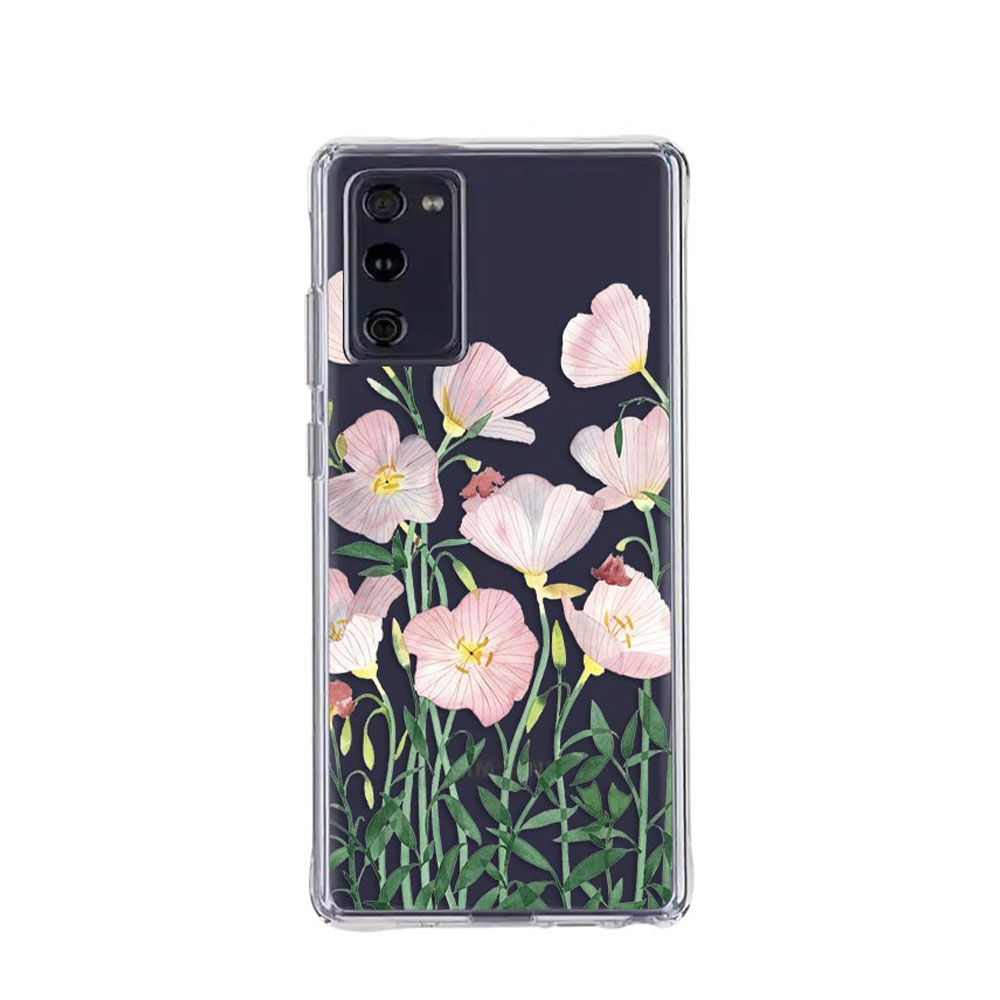 Image of Apfelkiste © - Samsung Galaxy S20 FE / S20 FE 5G Case Hülle Ultra Thin Rosa Blumen - Transparent bei Apfelkiste.ch