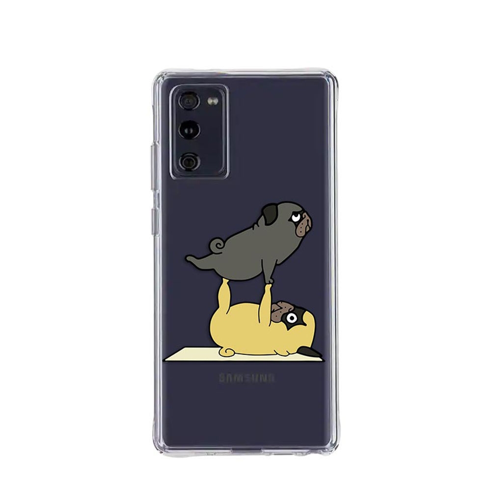 Image of Apfelkiste © - Samsung Galaxy S20 FE / S20 FE 5G Case Hülle Ultra Thin Yoga Dogs -Transparent bei Apfelkiste.ch