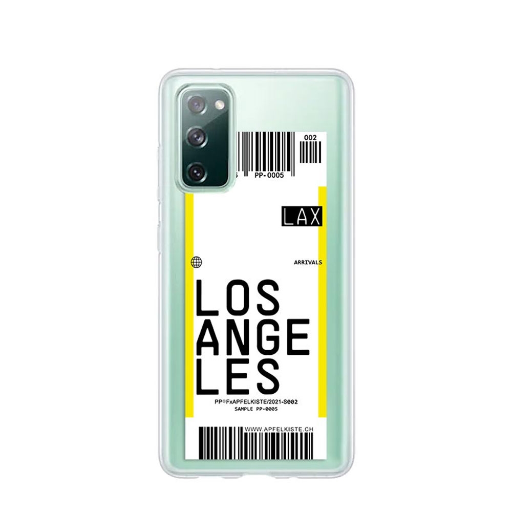 Image of Apfelkiste © - Samsung Galaxy S20 FE / S20 FE 5G Case Hülle Ultra Thin Ticket LA - Transparent bei Apfelkiste.ch