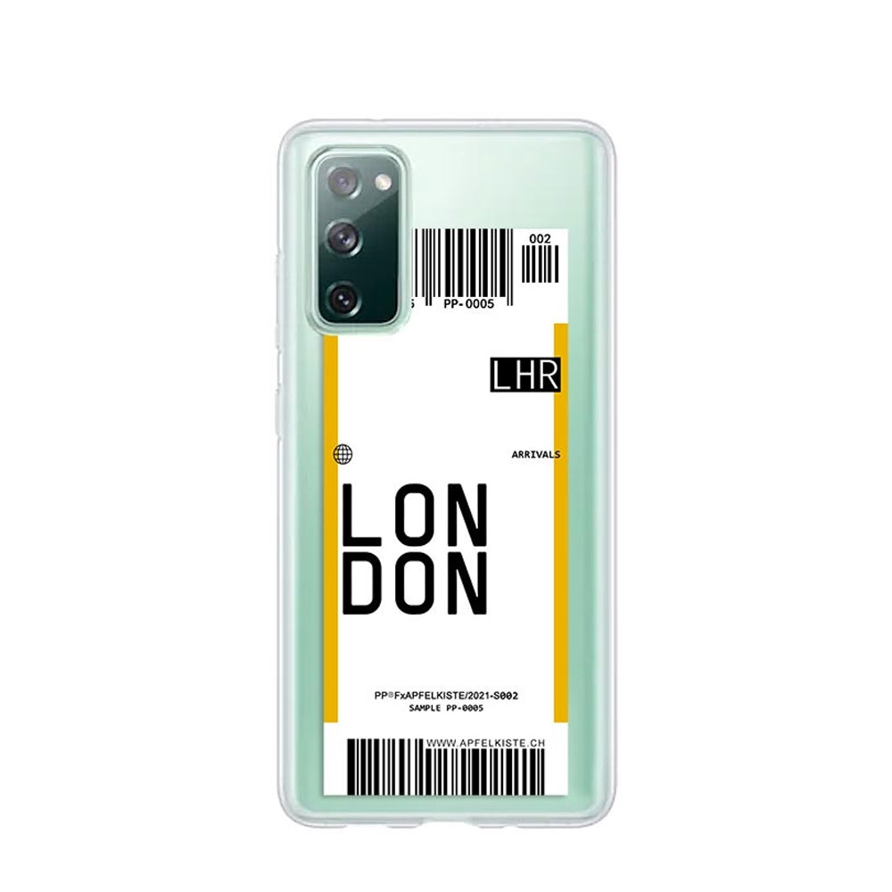 Image of Apfelkiste © - Samsung Galaxy S20 FE / S20 FE 5G Case Hülle Ultra Thin Ticket London - Transparent bei Apfelkiste.ch