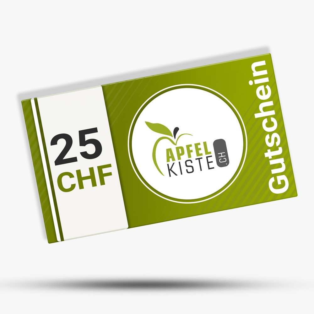 Image of Apfelkiste Gutschein 25.00 CHF bei Apfelkiste.ch