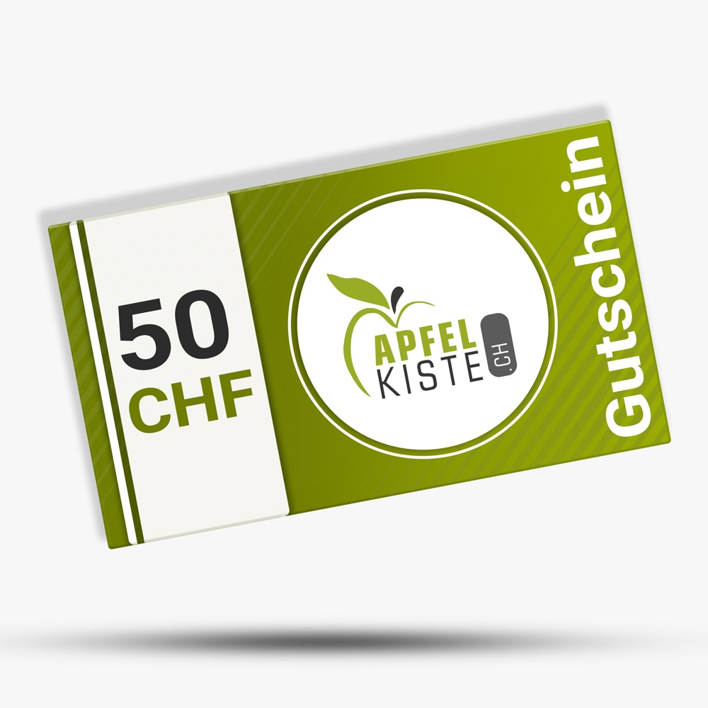 Image of Apfelkiste Gutschein 50.00 CHF bei Apfelkiste.ch