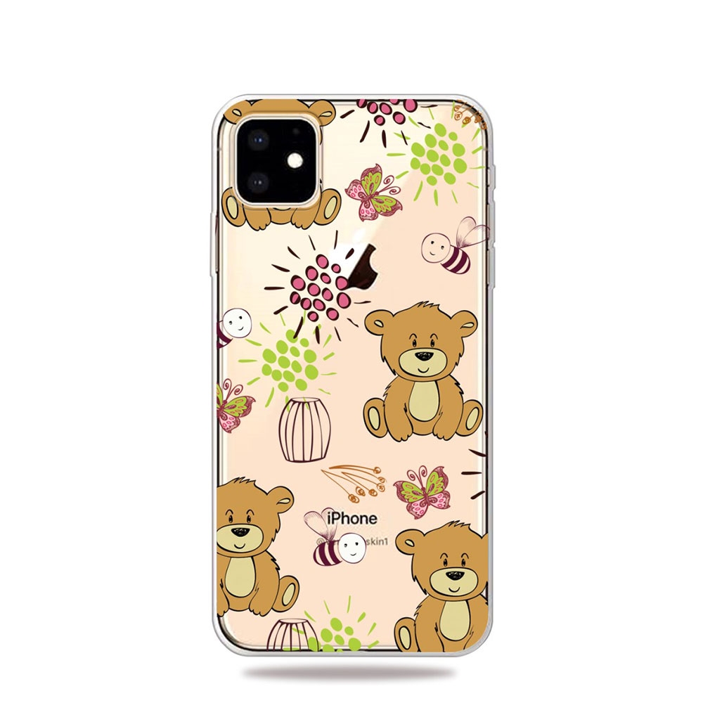 Image of Apfelkiste © - iPhone 11 Gummi Case Hülle Ultra Thin Bärchen Und Bienen - Transparent bei Apfelkiste.ch