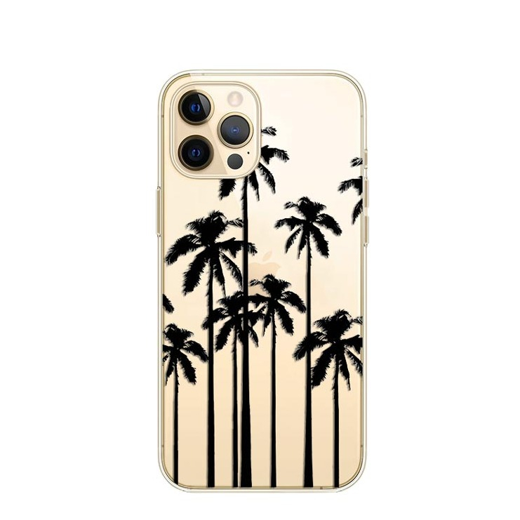 Image of Apfelkiste © - iPhone 11 Pro Max Gummi Case Hülle Ultra Thin Palmen - Transparent bei Apfelkiste.ch