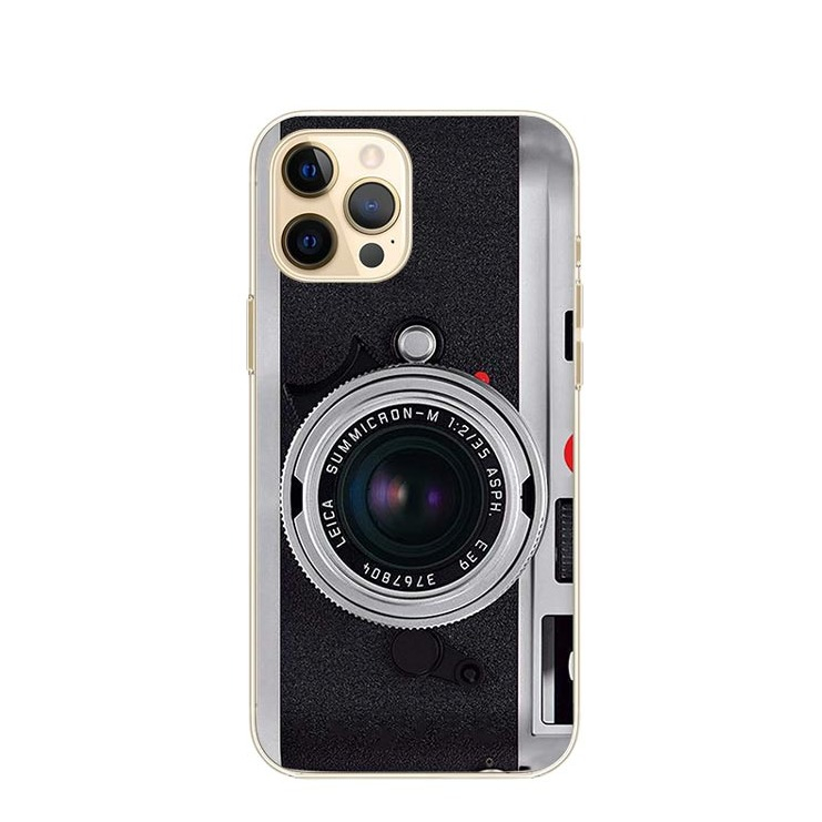 Image of Apfelkiste © - iPhone 12 Pro Max Gummi Case Hülle Ultra Thin Retro Kamera - Schwarz / Grau bei Apfelkiste.ch